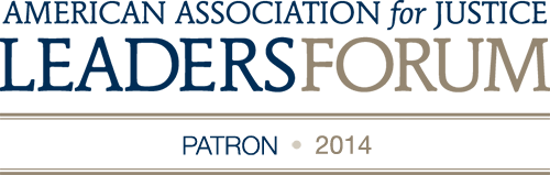 American association for justice leaders forum 2014 patron badge